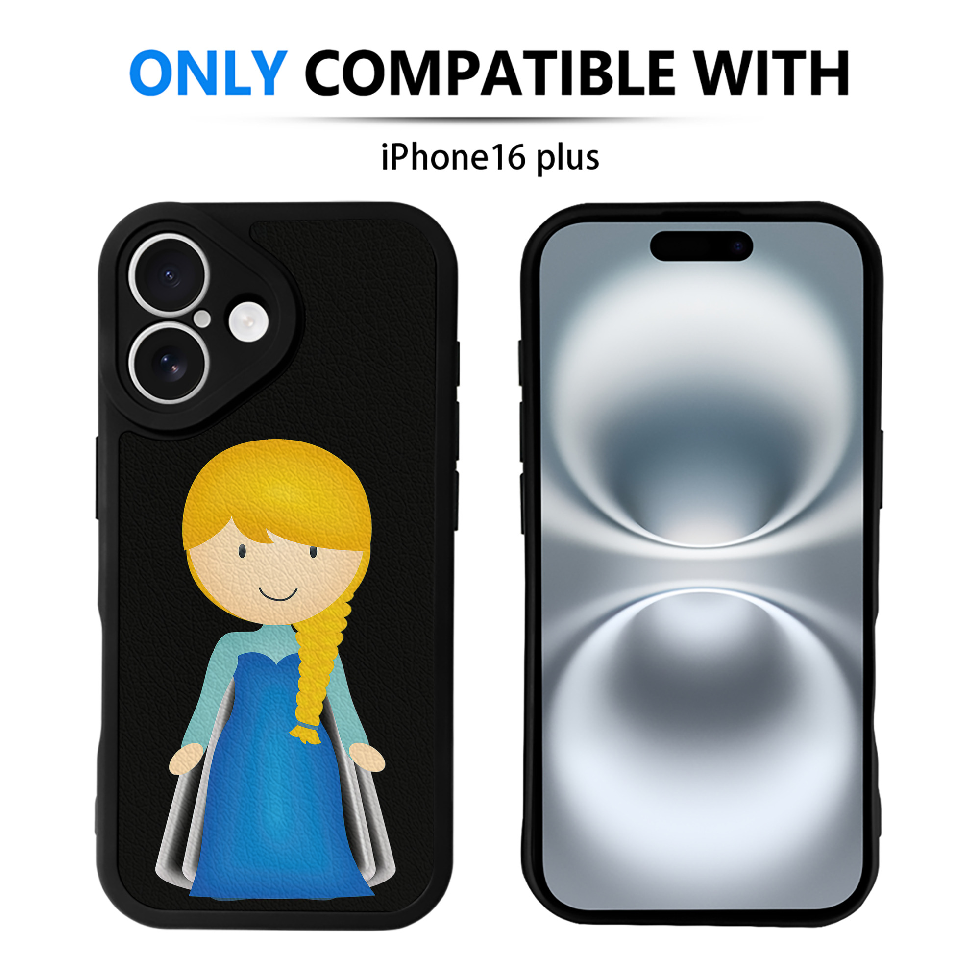 （画像用） アナと雪の女王 アンナ エルサ Frozen Anna Elsa 【iPhone 16シリーズ対応】シリコンスマホケース（レザー調） 材質：シリコン